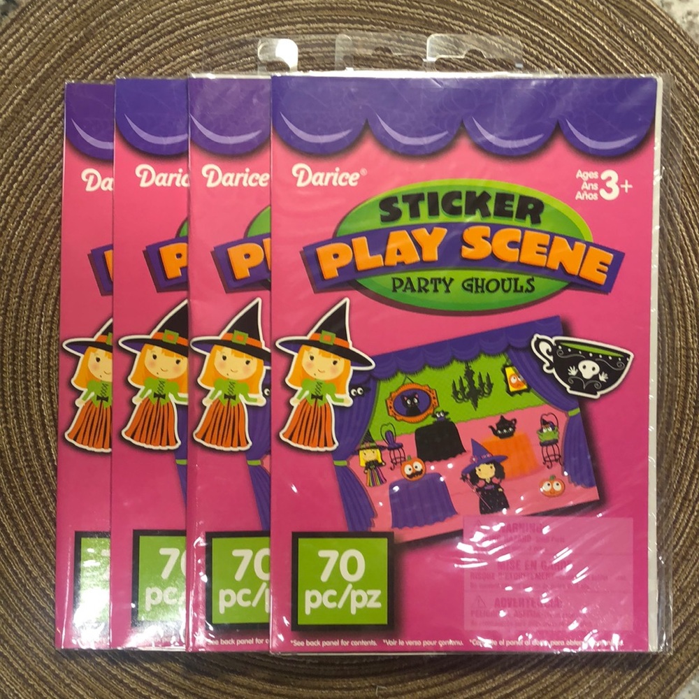 Halloween Sticker Play Scenes Party Ghouls